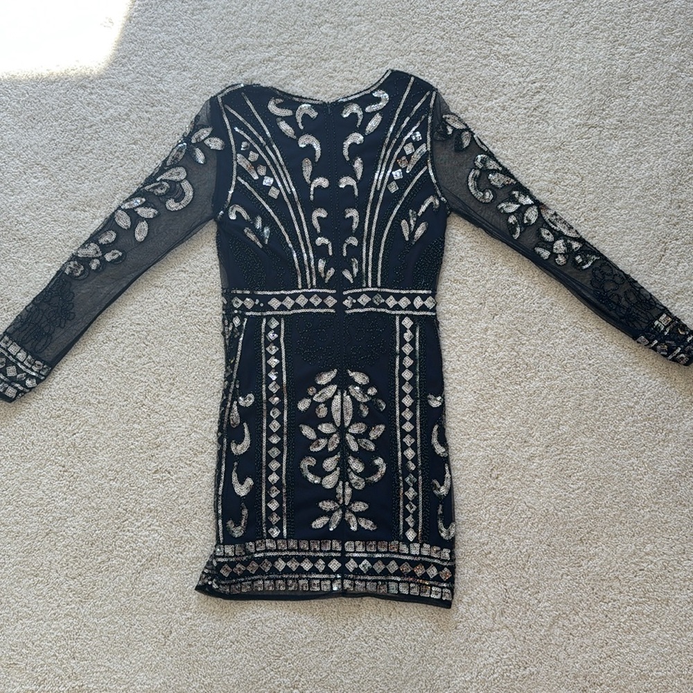 Stunning Beaded Formal Mini Dress - Picture 5 of 8